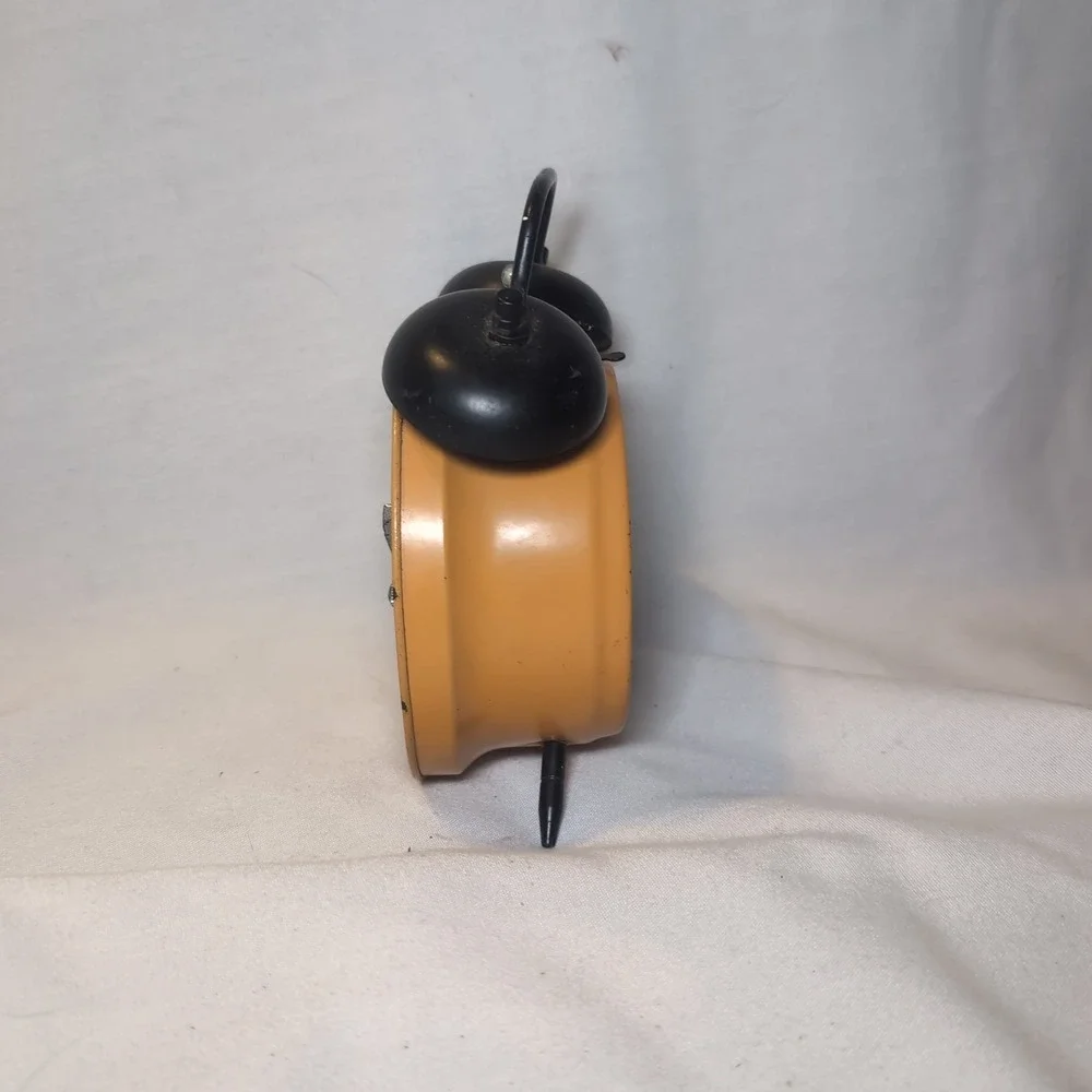 Vintage Sunbeam Garfield Wind Up Orange Clock Alarm Not Working